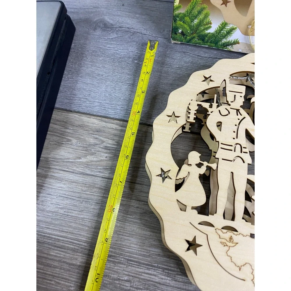 German Wood LED Christmas Decoration Soldiers‎ Miner 10 Inch
